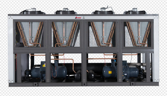 kupować Chiller typu śruby Hanbell 500kW Pojemność chłodzenia Kondensator chłodzony powietrzem do chłodzenia przemysłowego online manufacture