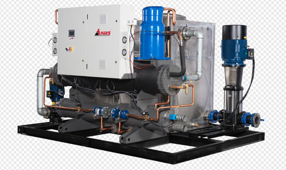 kupować 100HP chłodnicy śrobowej chłodzonej wodą Proces przemysłowy Chłodnicy wodne do druku i linia laminacji folii BOPP online manufacture