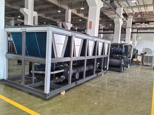 kupować 150HP chłodnicy śrubowej chłodzonej powietrzem Chłodnicy wodne do procesów przemysłowych dla maszyn do formowania wielokrotnym wtryskiem online manufacture