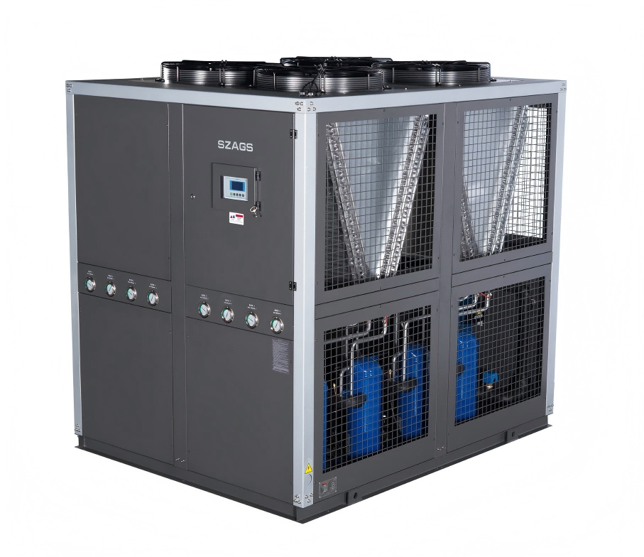 40RT Chiller przemysłowy glikolowy chłodzony powietrzem Chiller o zużyciu energii typu rolkowego z 4 sprężarkami do maszyn ekstruzyjnych