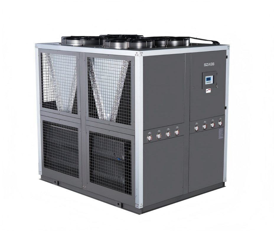 40RT Chiller przemysłowy glikolowy chłodzony powietrzem Chiller o zużyciu energii typu rolkowego z 4 sprężarkami do maszyn ekstruzyjnych